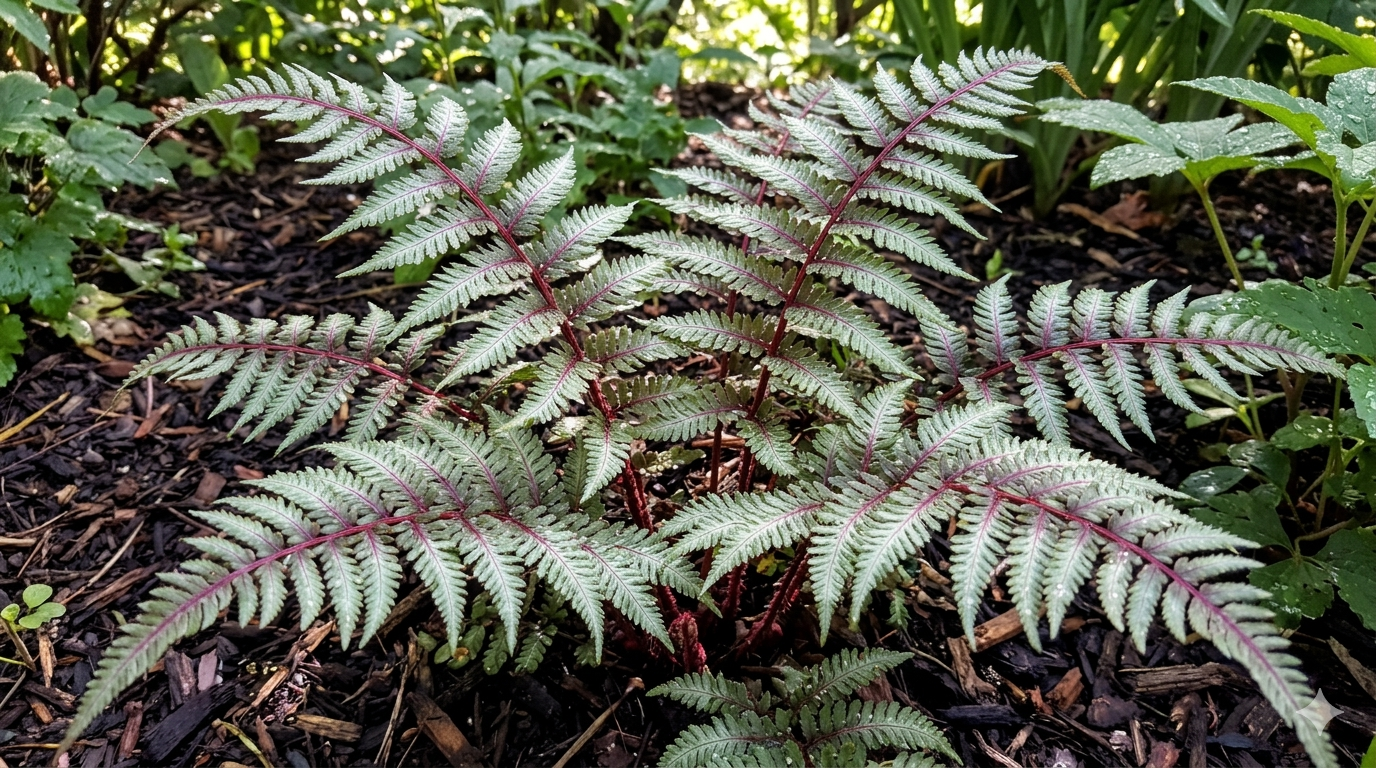 Athyrium nipponicum 'Red Beauty'